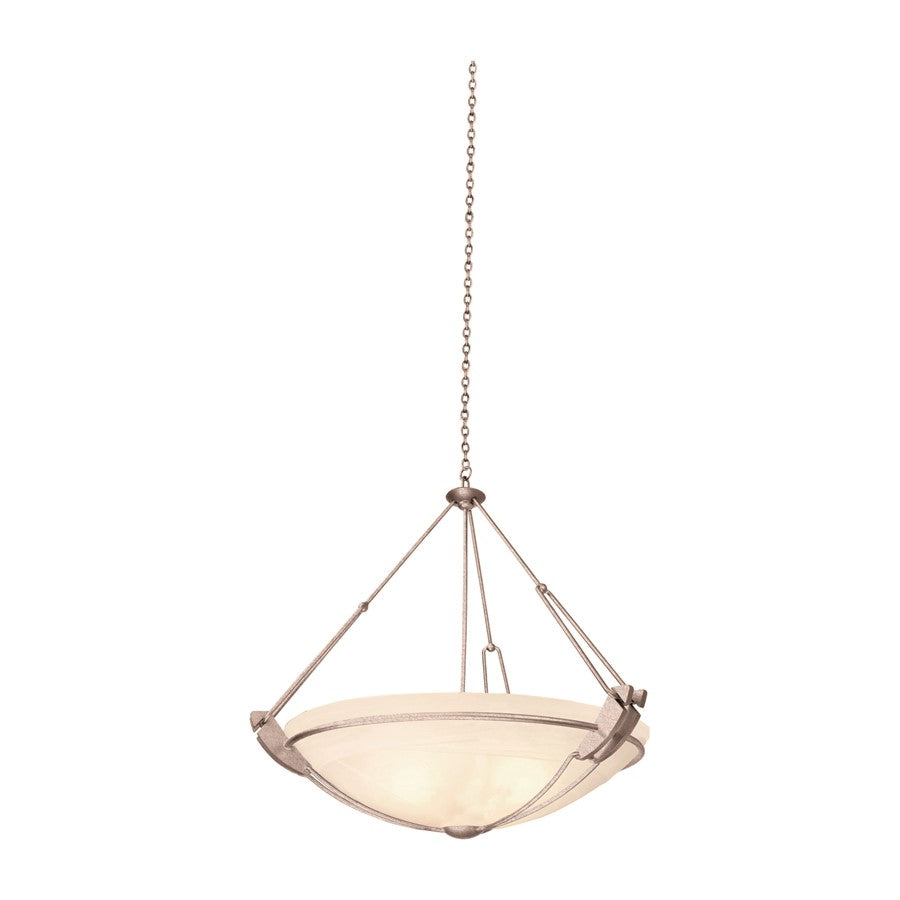 Kalco Lighting Grande 3 Light Pendant, Pearl Silver/Alabaster - 4845PS-ALAB