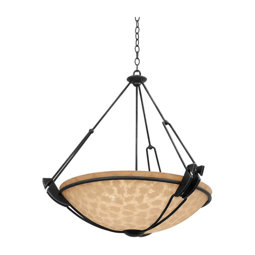 Kalco Lighting Grande 3 Light Pendant, Tortoise Shell/Ecru - 4845TO-ECRU