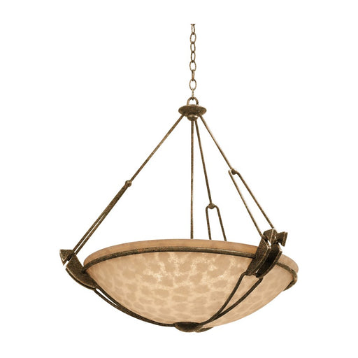 Kalco Lighting Grande 6 Light Chandelier, Antique Copper - 4847AC-ECRU