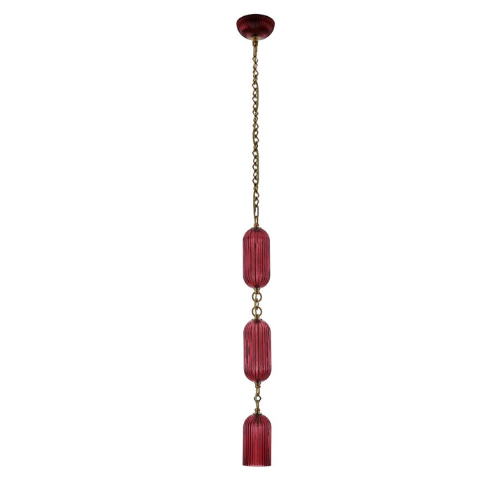 Kalco Lighting Verde 1 Light Pendant, Satin Brass
