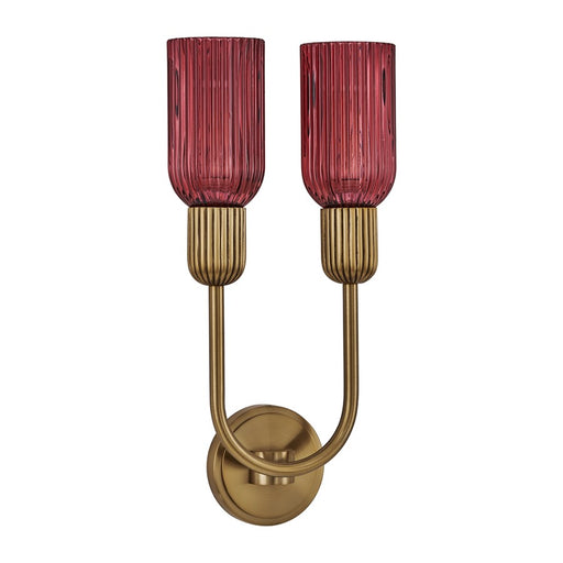 Kalco Lighting Verde 2 Light Wall Sconce, Satin Brass