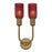 Kalco Lighting Verde 2 Light Wall Sconce, Satin Brass