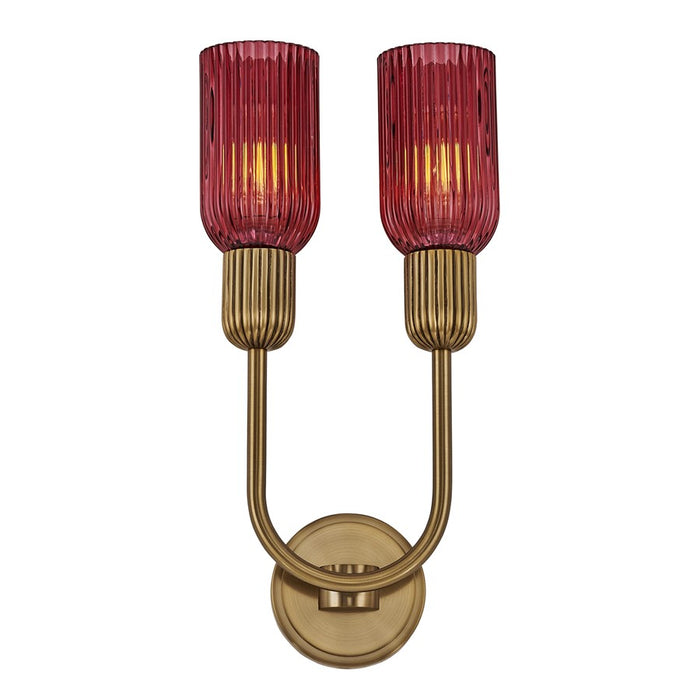 Kalco Lighting Verde 2 Light Wall Sconce, Satin Brass