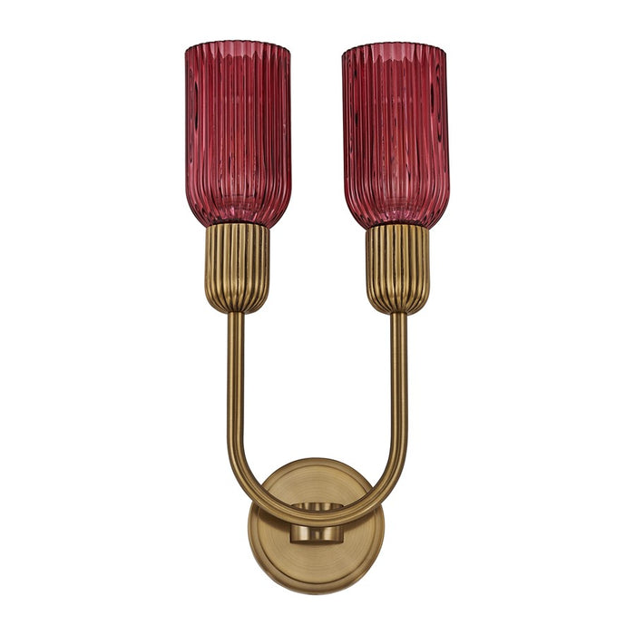 Kalco Lighting Verde 2 Light Wall Sconce, Satin Brass