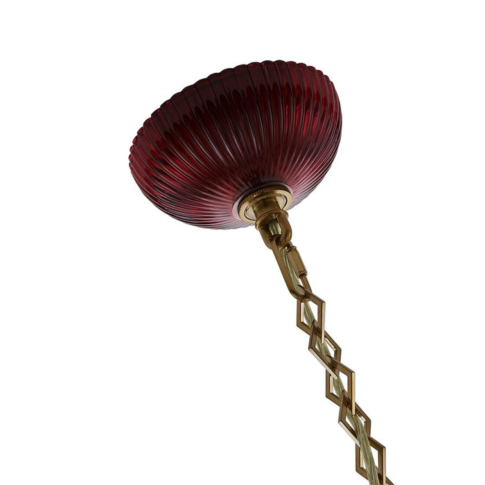 Kalco Lighting Verde 6 Light Pendant, Satin Brass