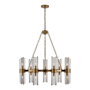 Kalco Lighting Duet 18 Light Chandelier, Vintage Brass - 521356VGB