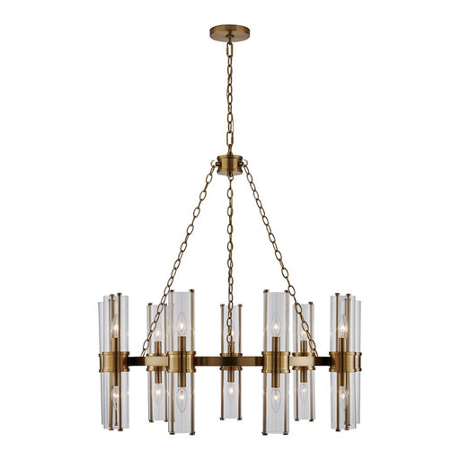 Kalco Lighting Duet 18 Light Chandelier, Vintage Brass - 521356VGB