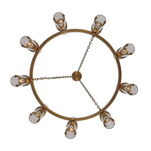 Kalco Lighting Duet 18 Light Chandelier, Vintage Brass