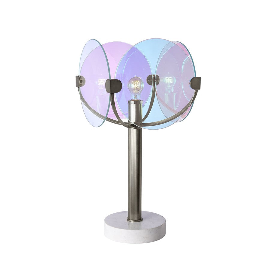 Kalco Lighting Chroma 1 Light Table Lamp, Satin Nickel - 521691SN