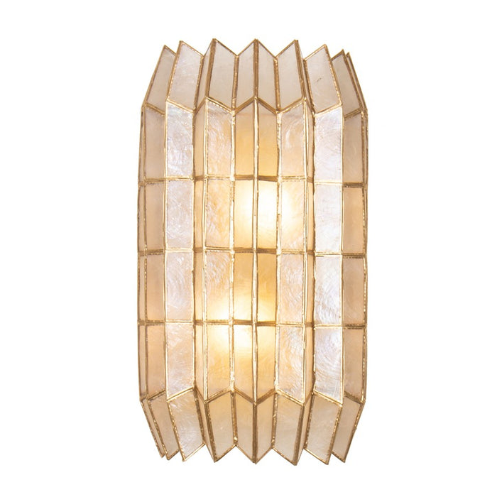 Kalco Lighting Fractal 2 Light Wall Sconce, Oxidized Gold Leaf - 522621OL