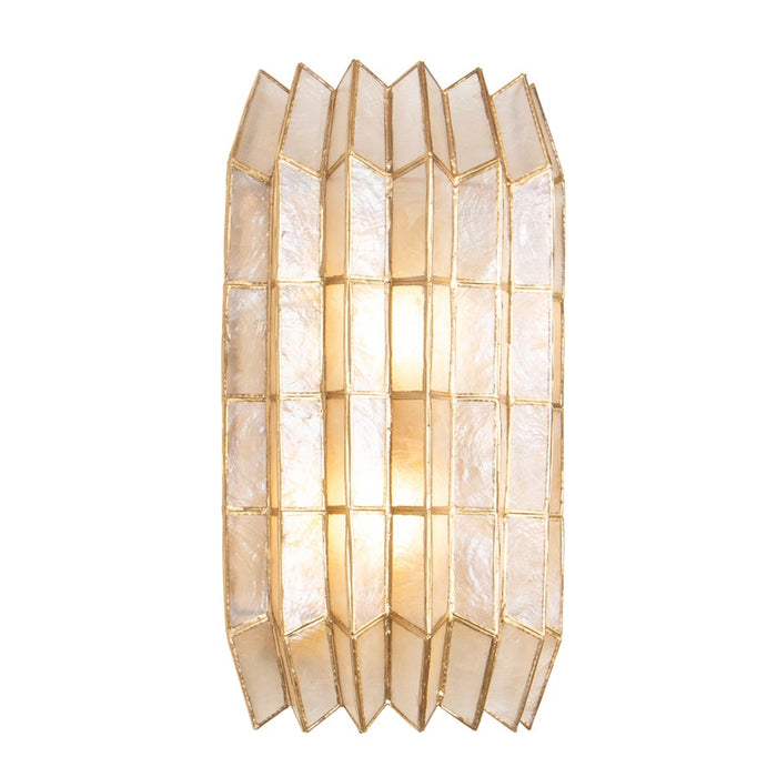 Kalco Lighting Fractal 2 Light Wall Sconce, Oxidized Gold Leaf