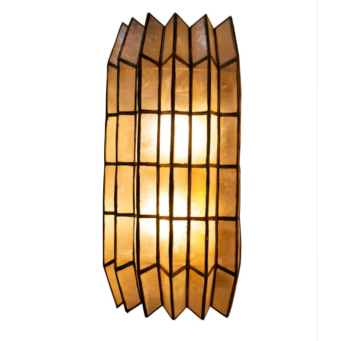 Kalco Lighting Fractal 2 Light Wall Sconce, Oxidized Gold Leaf
