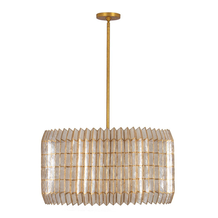 Kalco Lighting Fractal 8 Light Chandelier, Oxidized Gold Leaf - 522655OL