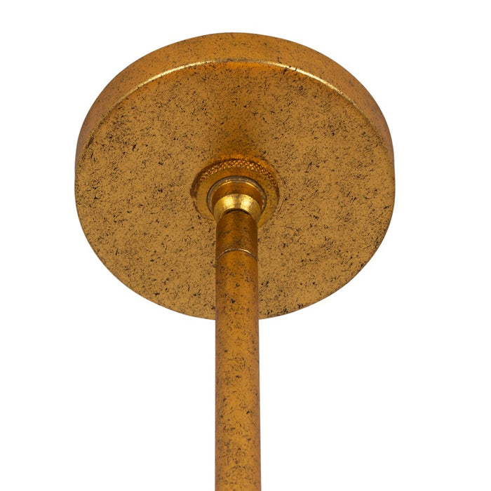 Kalco Lighting Fractal 8 Light Chandelier, Oxidized Gold Leaf