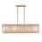 Kalco Lighting Fractal 10 Light Linear Pendant, Oxidized Gold Leaf