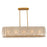 Kalco Lighting Fractal 10 Light Linear Pendant, Oxidized Gold Leaf