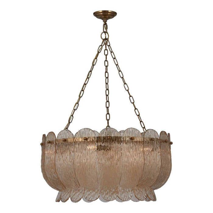 Kalco Lighting Camellia 6 Light Chandelier, Winter Brass - 523455WB