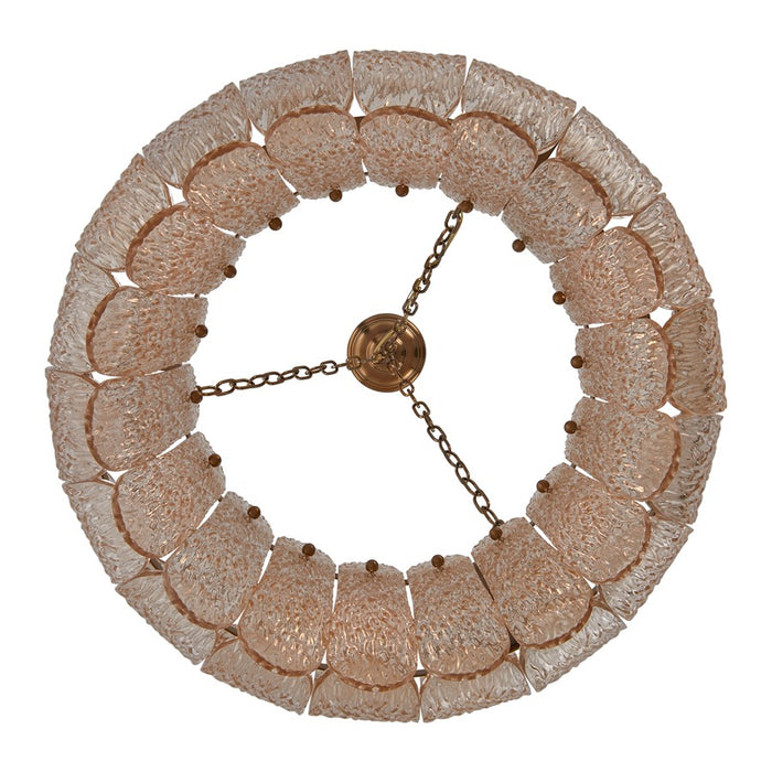 Kalco Lighting Camellia 6 Light Chandelier, Winter Brass