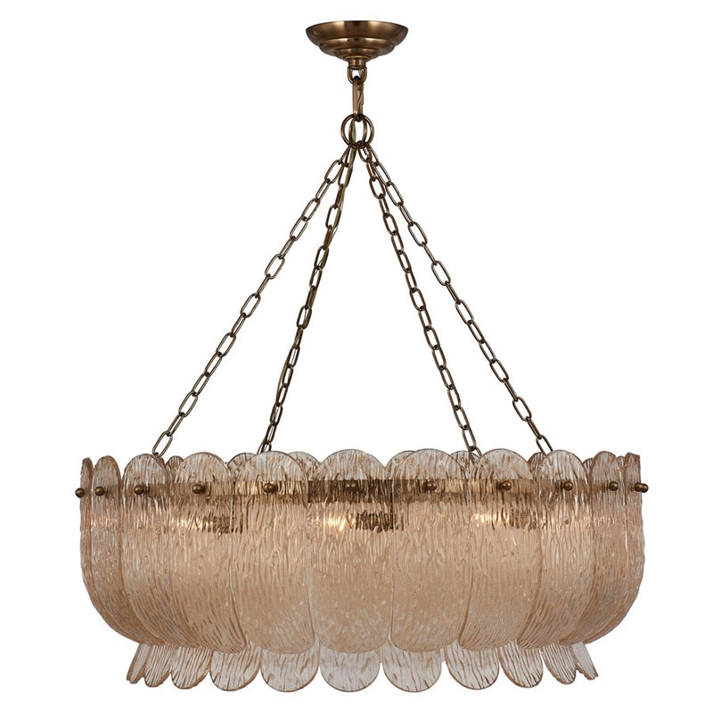 Kalco Lighting Camellia 10 Light Chandelier, Winter Brass - 523456WB