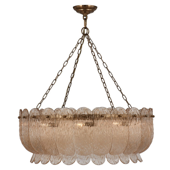 Kalco Lighting Camellia 10 Light Chandelier, Winter Brass - 523456WB