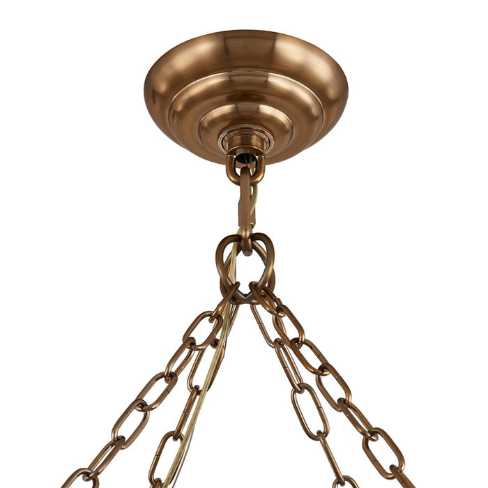 Kalco Lighting Camellia 10 Light Chandelier, Winter Brass