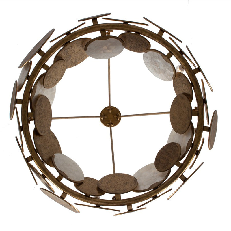 Kalco Lighting Cirque 8 Light Chandelier, Rustic Gold