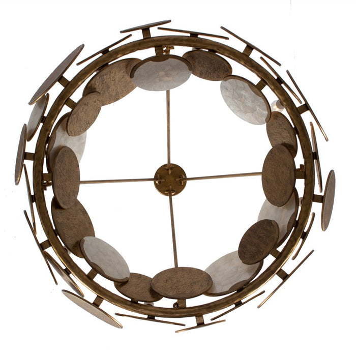 Kalco Lighting Cirque 8 Light Chandelier, Rustic Gold