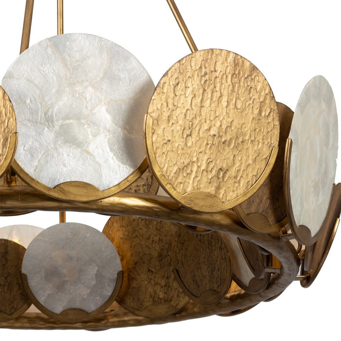 Kalco Lighting Cirque 8 Light Chandelier, Rustic Gold