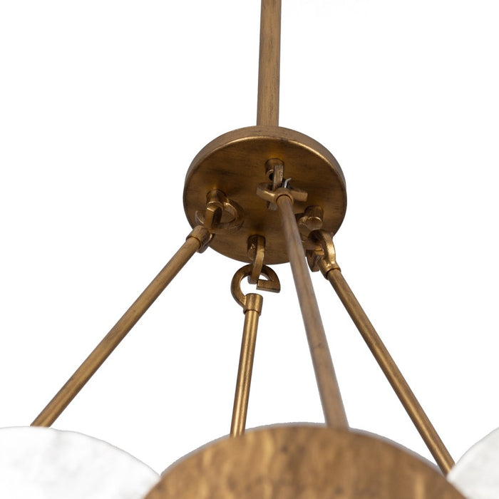 Kalco Lighting Cirque 8 Light Chandelier, Rustic Gold