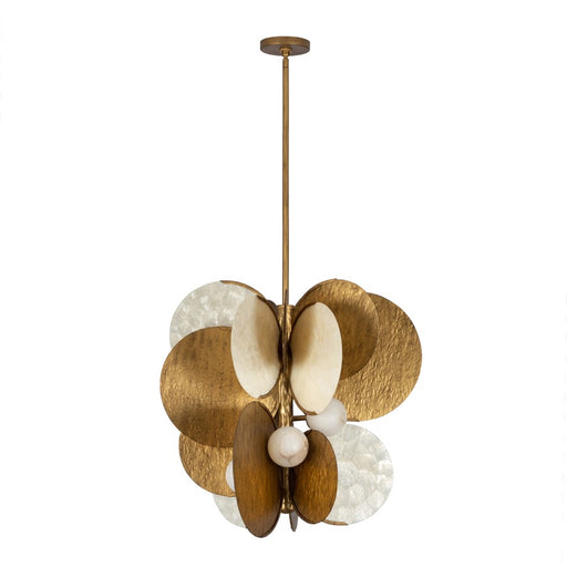 Kalco Lighting Cirque 1 Light Pendant, Rustic Gold