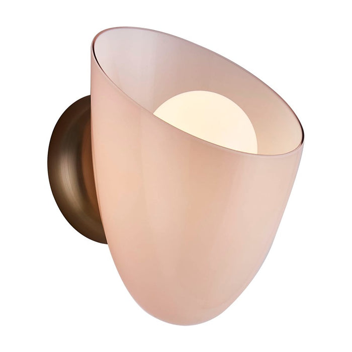 Kalco Lighting Cocoon 1 Light Wall Sconce, Winter Brass - 524321WBWT