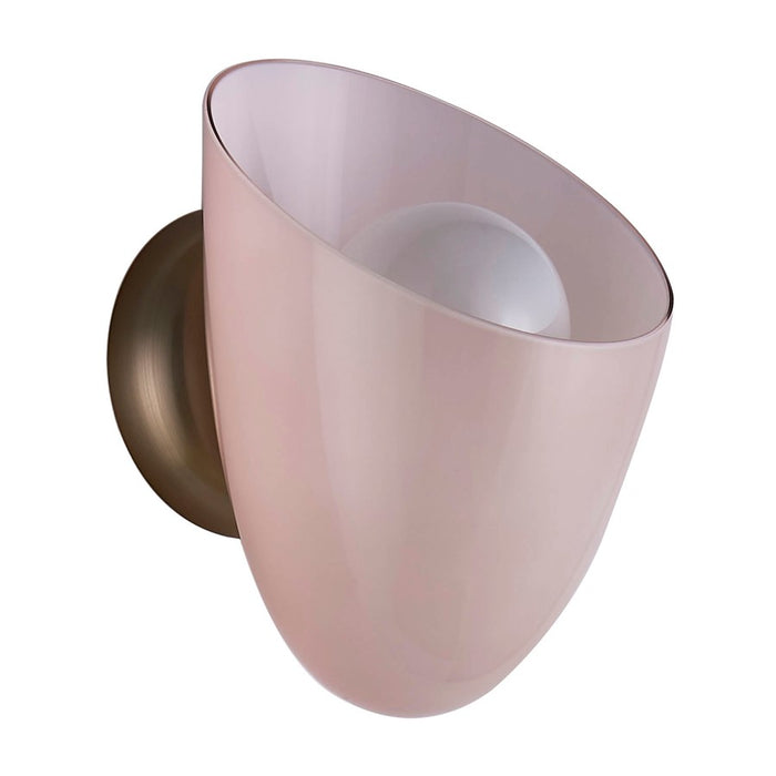 Kalco Lighting Cocoon 1 Light Wall Sconce, Winter Brass