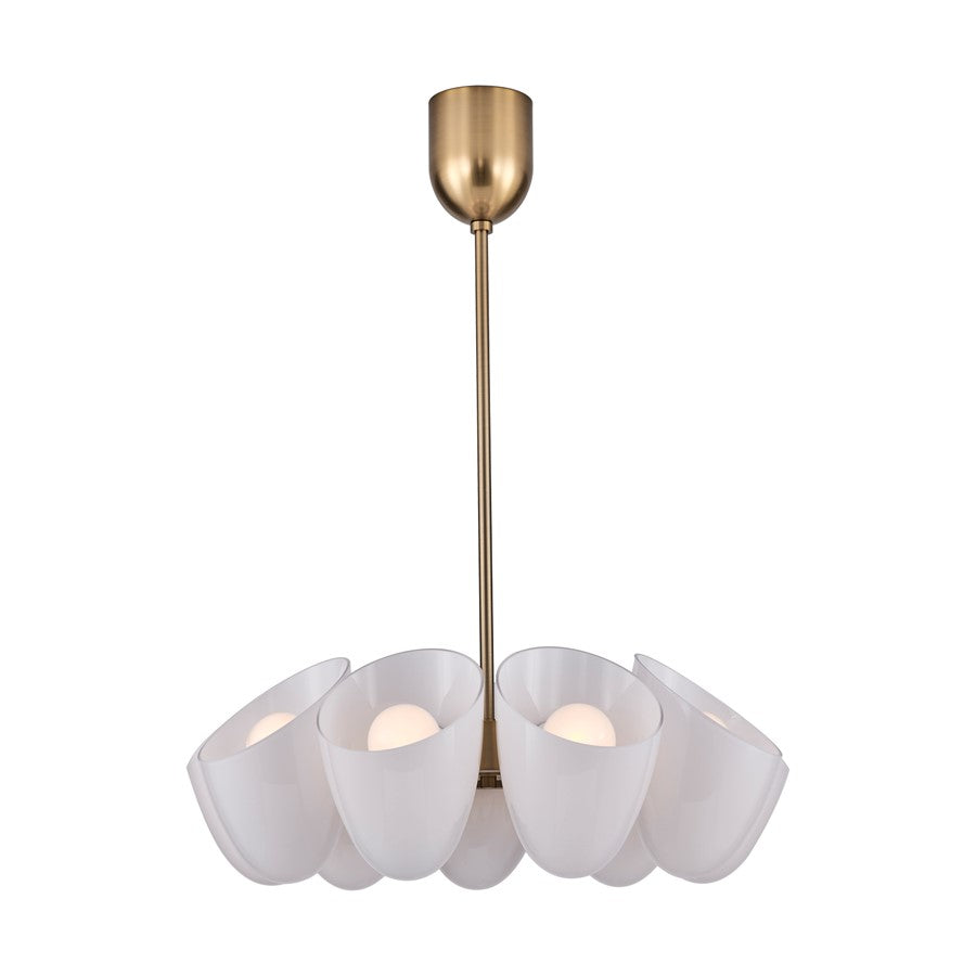 Kalco Lighting Cocoon 9 Light Chandelier, Winter Brass - 524355WBWT