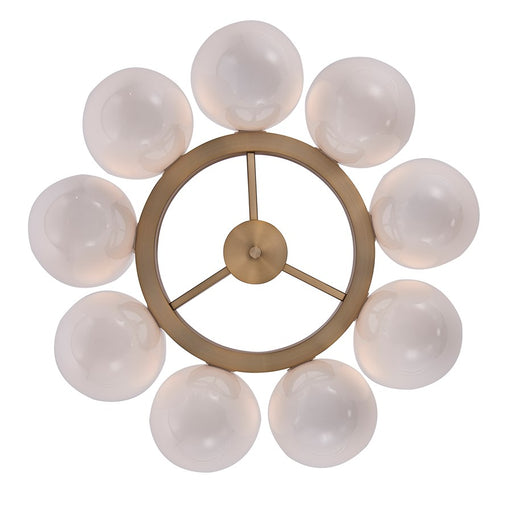 Kalco Lighting Cocoon 9 Light Chandelier, Winter Brass