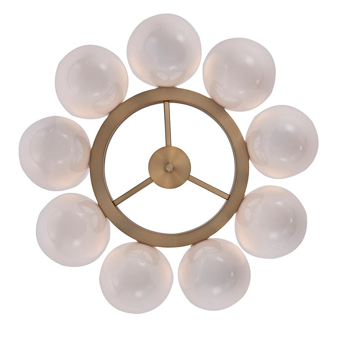 Kalco Lighting Cocoon 9 Light Chandelier, Winter Brass