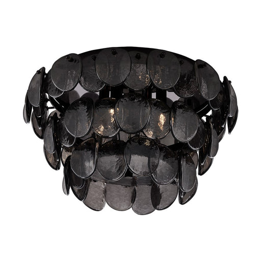 Kalco Lighting Uroko 4 Light Flush Mount, Black Nickel - 524645BN