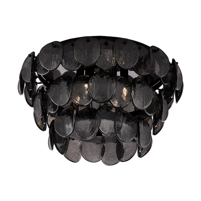 Kalco Lighting Uroko 4 Light Flush Mount, Black Nickel - 524645BN