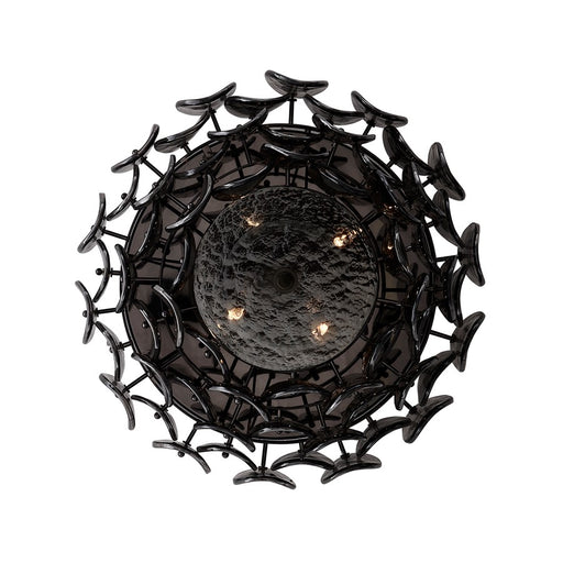 Kalco Lighting Uroko 4 Light Flush Mount, Black Nickel