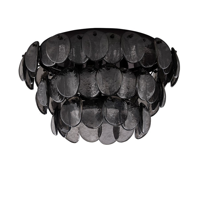 Kalco Lighting Uroko 4 Light Flush Mount, Black Nickel