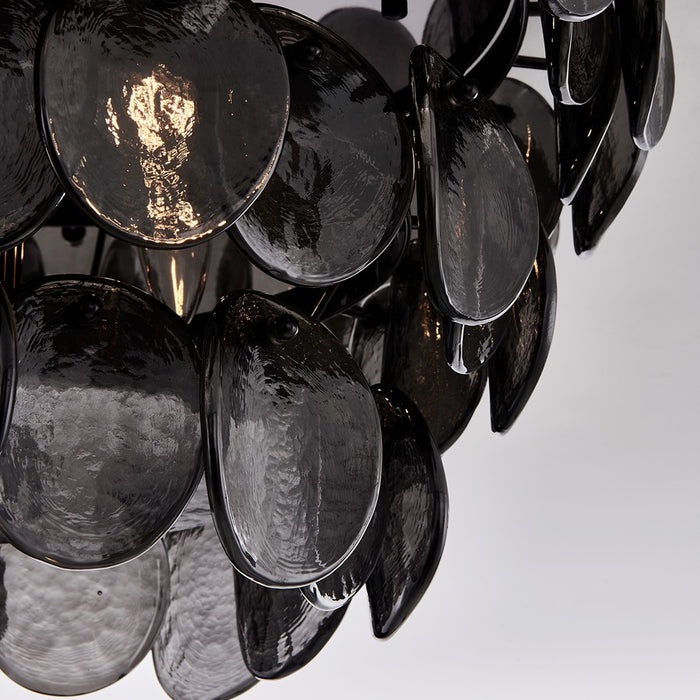 Kalco Lighting Uroko 4 Light Flush Mount, Black Nickel