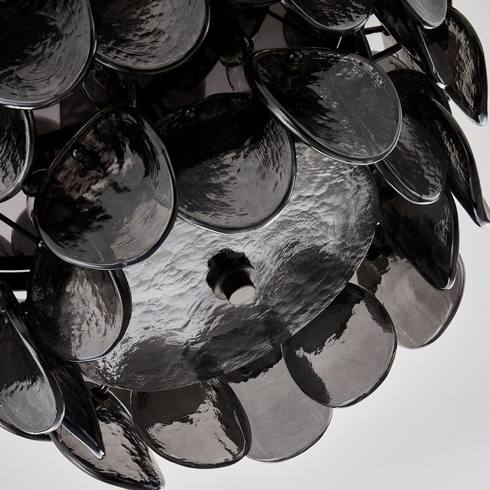 Kalco Lighting Uroko 4 Light Flush Mount, Black Nickel