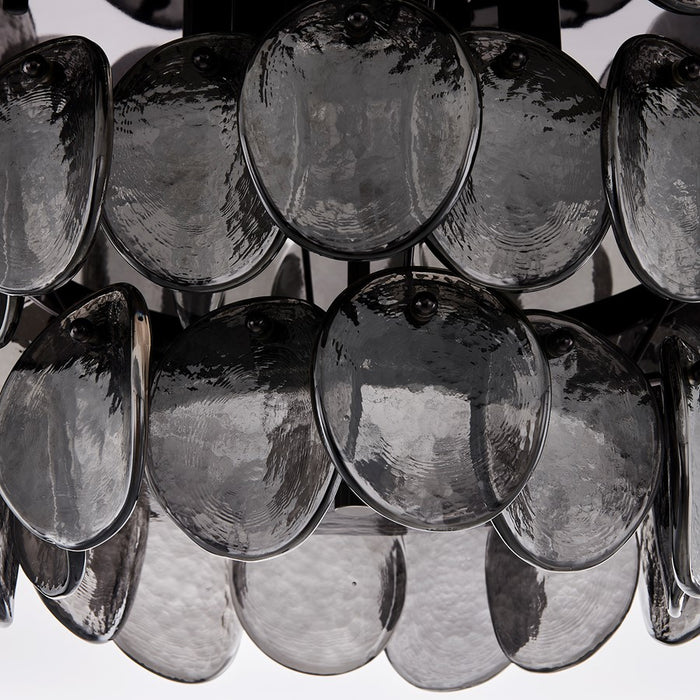 Kalco Lighting Uroko 4 Light Flush Mount, Black Nickel