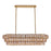 Kalco Lighting Uroko 9 Light Linear Pendant, Polished Winter Brass