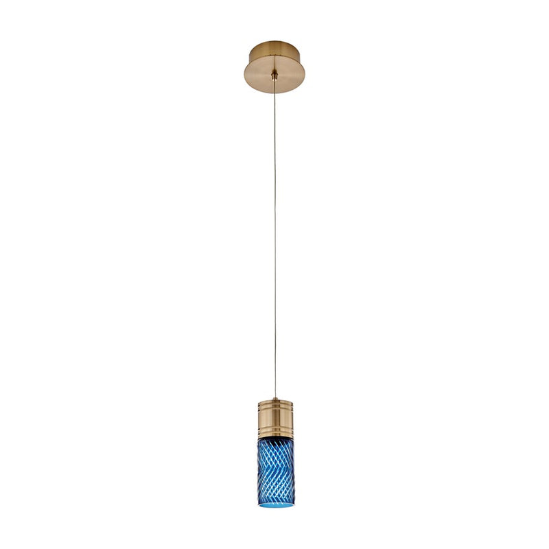Kalco Lighting Kiriko 1 Light Pendant, Winter Brass