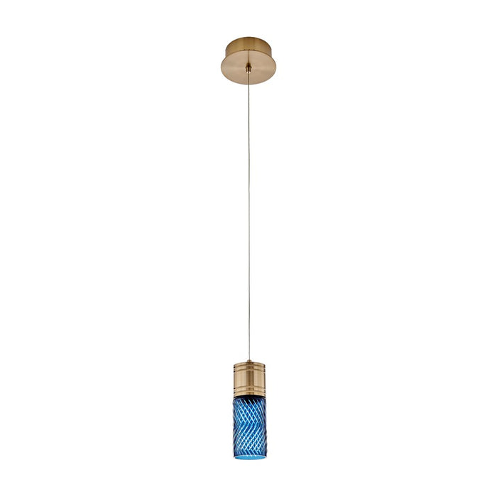 Kalco Lighting Kiriko 1 Light Pendant, Winter Brass
