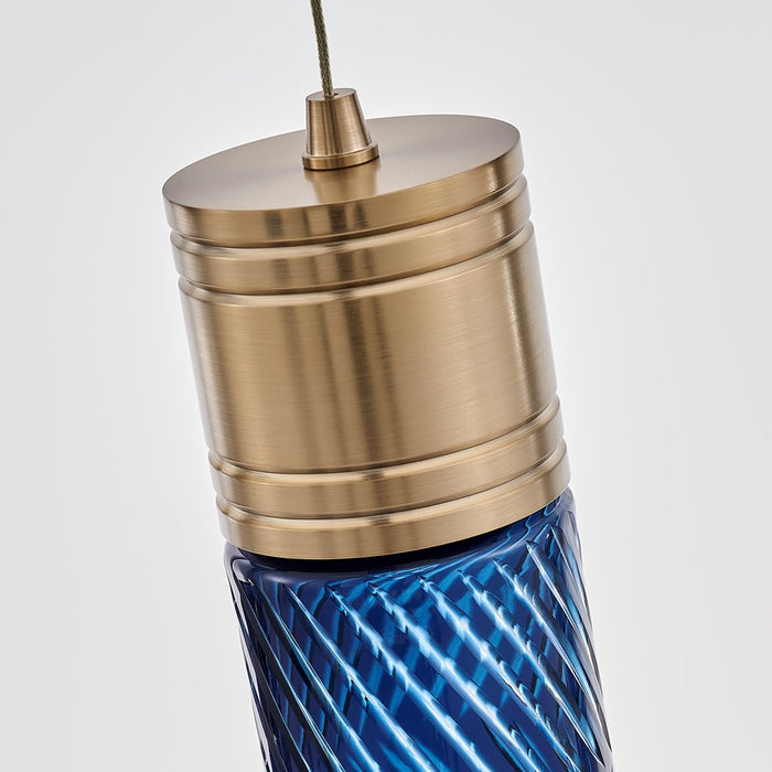 Kalco Lighting Kiriko 1 Light Pendant, Winter Brass
