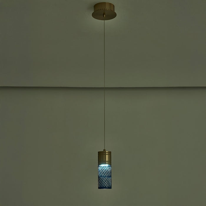 Kalco Lighting Kiriko 1 Light Pendant, Winter Brass