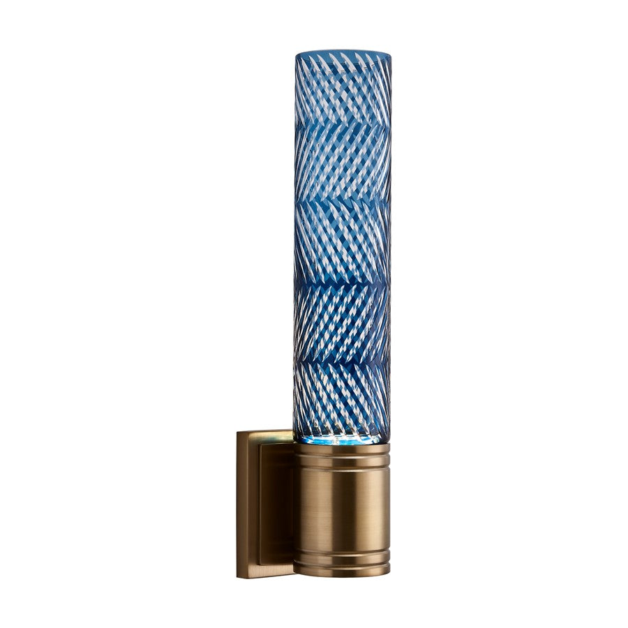 Kalco Lighting Kiriko 1 Light Wall Sconce, Winter Brass - 524921WB