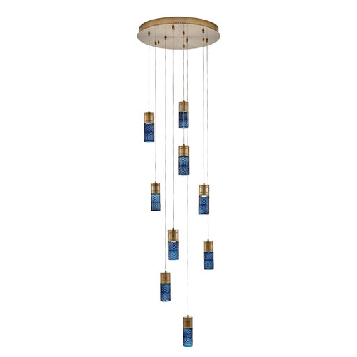 Kalco Lighting Kiriko 9 Light Chandelier, Winter Brass - 524951WB