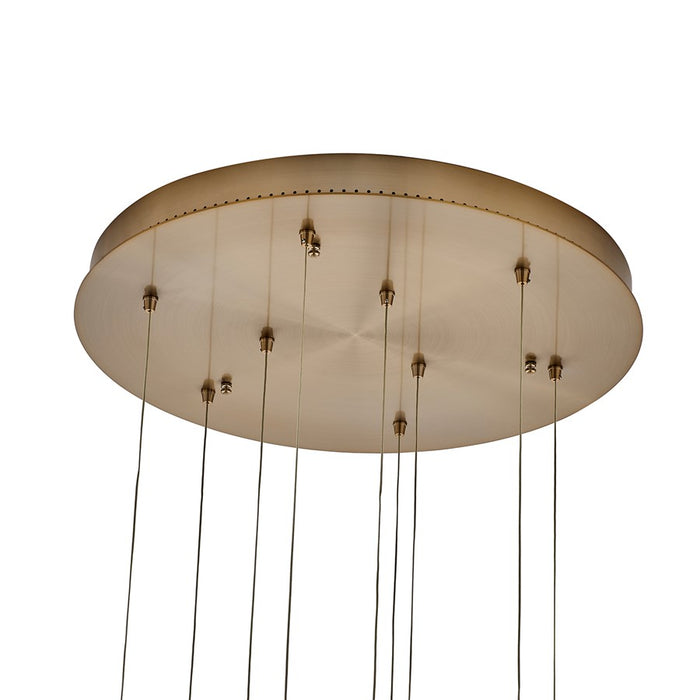 Kalco Lighting Kiriko 9 Light Chandelier, Winter Brass